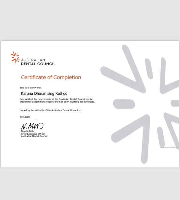 ADC CERTIFICATE FOR SALE