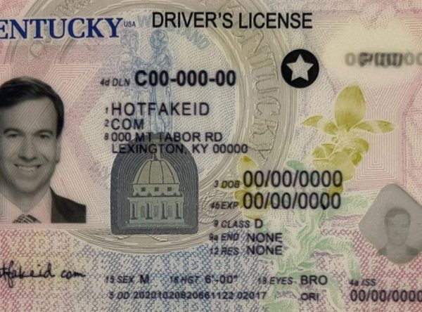 Kentucky Fake ID card